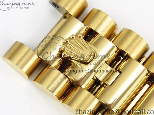 0212 Day Date 36 YG RAF 1:1 Best Edition Green Stone Roman Dial on YG Bracelet A Durable 1524